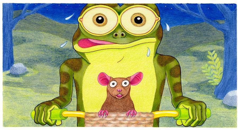 Mystery riding a bike with Wat